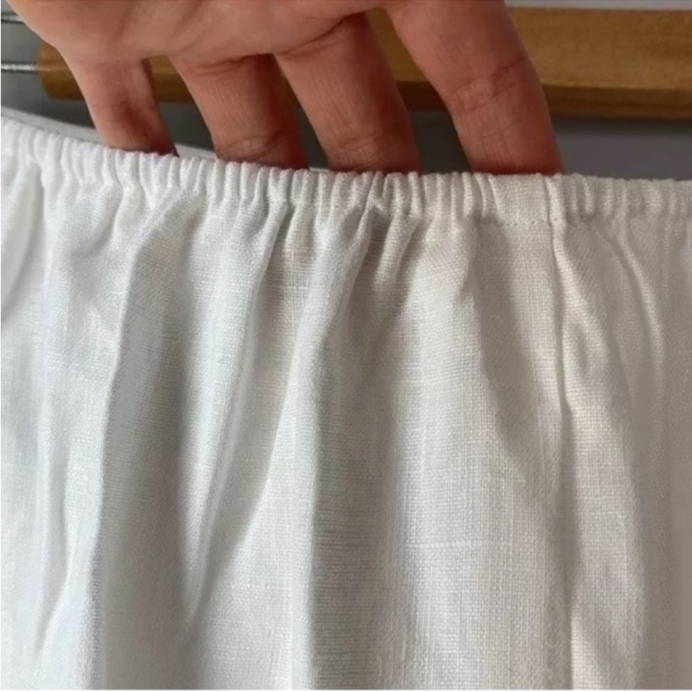 Reformation Pepper Linen Two Piece Skirt Top White Size 6 - Picture 10 of 10